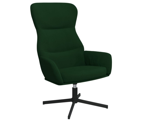 Silla de relajación de terciopelo verde oscuro