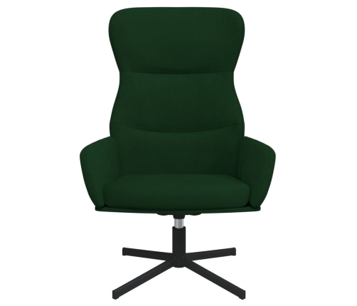 Silla de relajación de terciopelo verde oscuro