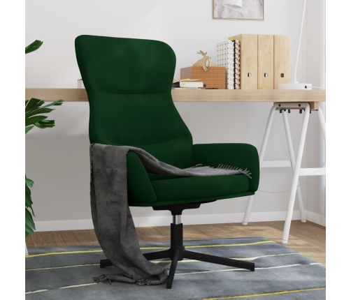 Silla de relajación de terciopelo verde oscuro