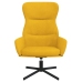 Silla de relajación de terciopelo amarillo mostaza