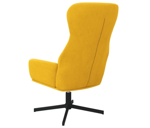 Silla de relajación de terciopelo amarillo mostaza