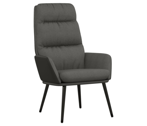 Sillón de relax de tela gris oscuro