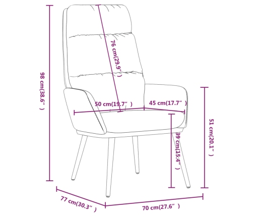 Sillón de relax de tela gris oscuro