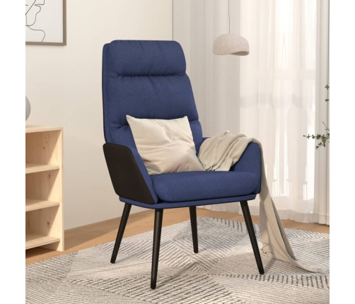 Sillón de relax de tela azul