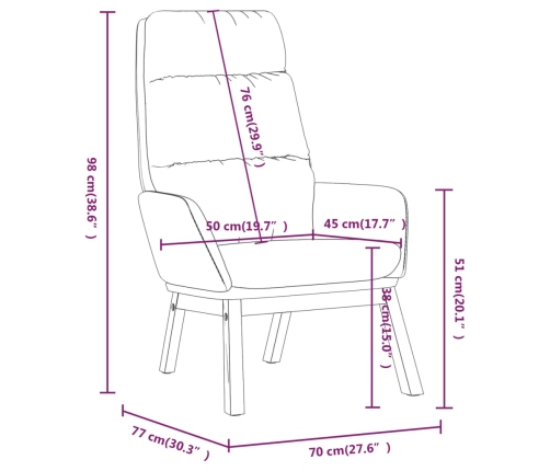 Sillón de relax de tela gris oscuro