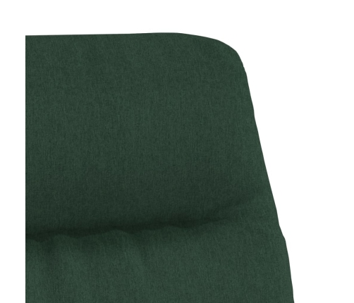 Sillón de relax de tela verde oscuro