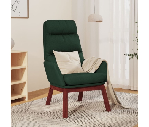 Sillón de relax de tela verde oscuro