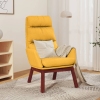 Sillón de relax de tela amarillo mostaza