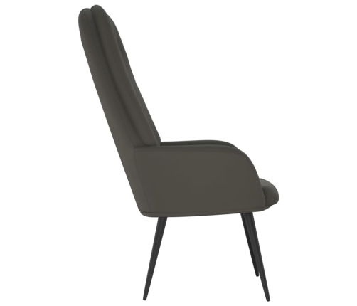 Sillón de relax de terciopelo gris oscuro