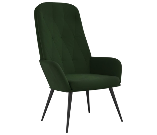 Sillón de relax de terciopelo verde oscuro