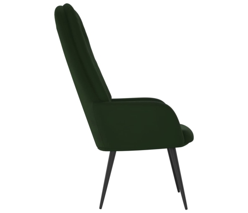 Sillón de relax de terciopelo verde oscuro