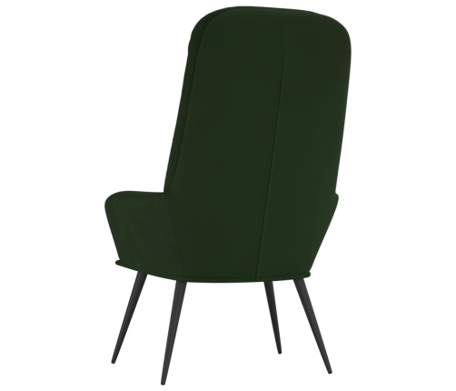 Sillón de relax de terciopelo verde oscuro