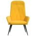 Sillón de relax de terciopelo amarillo mostaza