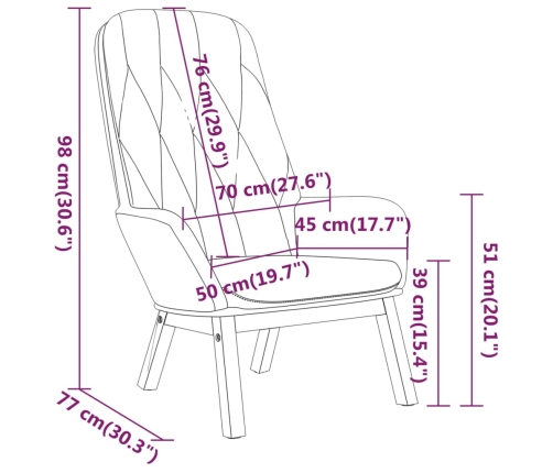 Sillón de relax de terciopelo negro