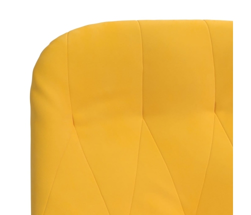 Sillón de relax de terciopelo amarillo mostaza