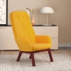 Sillón de relax de terciopelo amarillo mostaza