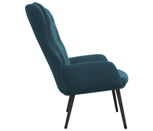 Silla de relajación de terciopelo azul