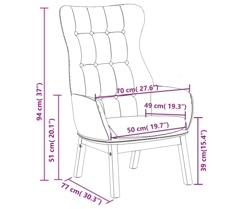 Sillón de relax de tela gris claro