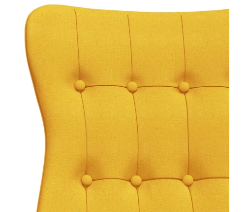 Sillón de relax de tela amarillo mostaza