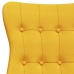 Sillón de relax de tela amarillo mostaza