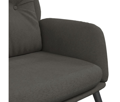 Sillón de relax de cuero sintético de ante gris oscuro