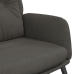 Sillón de relax de cuero sintético de ante gris oscuro