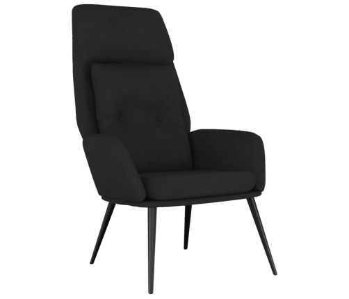 Sillón de relax de cuero sintético de ante negro