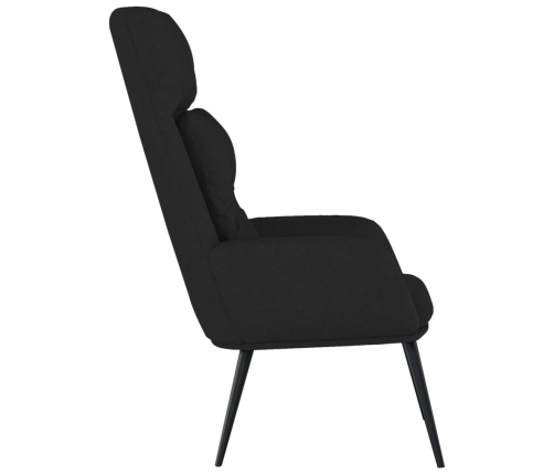 Sillón de relax de cuero sintético de ante negro