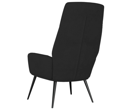 Sillón de relax de cuero sintético de ante negro