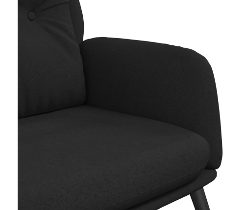 Sillón de relax de cuero sintético de ante negro