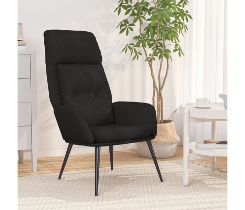 Sillón de relax de cuero sintético de ante negro