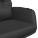 Sillón de relax de cuero auténtico negro