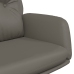 Sillón de relax de cuero auténtico gris