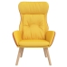 Sillón de relax de tela y PVC amarillo mostaza