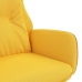 Sillón de relax de tela y PVC amarillo mostaza