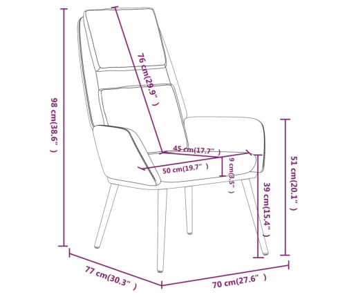 Sillón de relax de tela gris oscuro