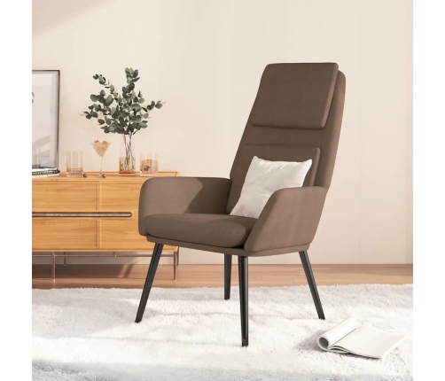 Sillón de relax de tela gris taupe