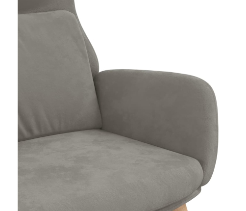 Sillón de relax de terciopelo gris claro