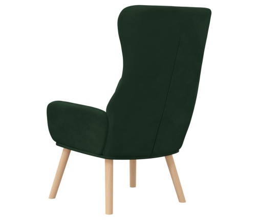 Sillón de relax de terciopelo verde oscuro