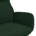 Sillón de relax de terciopelo verde oscuro