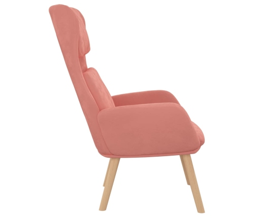 Sillón de relax de terciopelo rosa