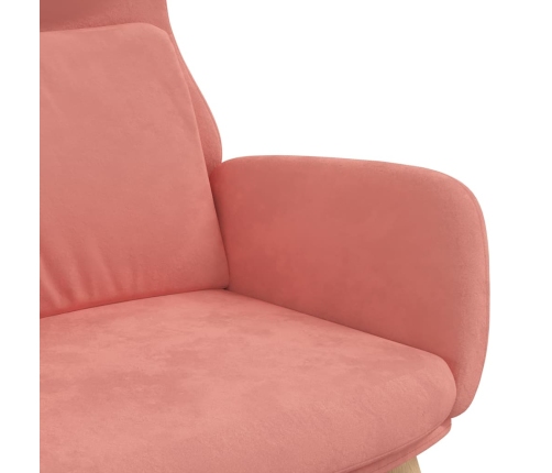 Sillón de relax de terciopelo rosa