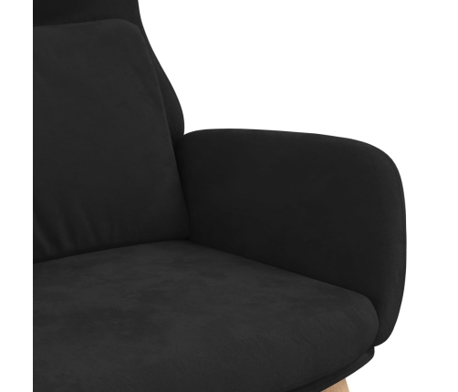 Sillón de relax de terciopelo negro