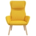 Sillón de relax de terciopelo amarillo mostaza