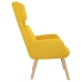 Sillón de relax de terciopelo amarillo mostaza