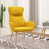 Sillón de relax de terciopelo amarillo mostaza