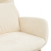 Sillón de relax de terciopelo blanco crema