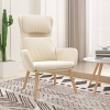 Sillón de relax de terciopelo blanco crema