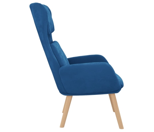 Sillón de relax de terciopelo azul