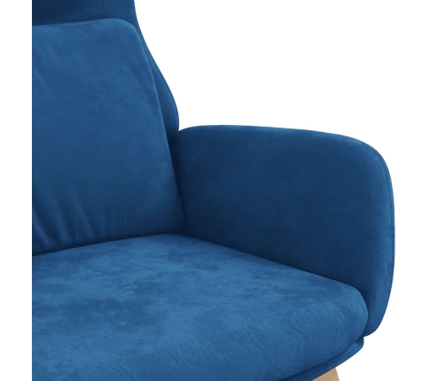 Sillón de relax de terciopelo azul